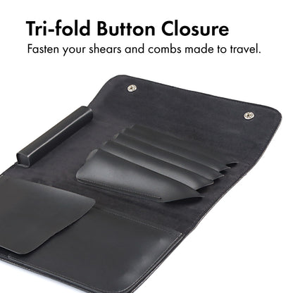 Professional Hair Shears Case – Leatherette Storage for Barber & Salon Scissors