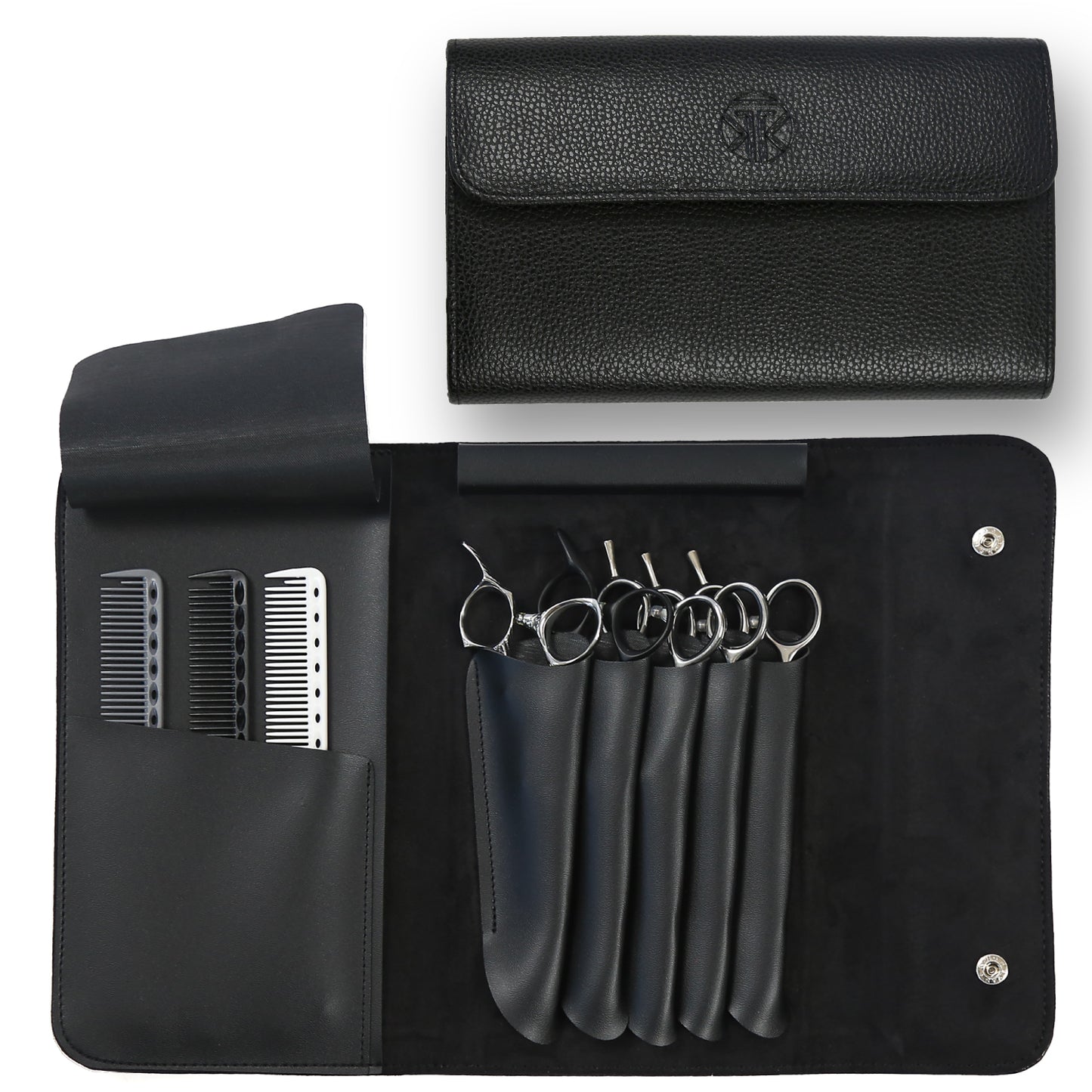 Professional Hair Shears Case – Leatherette Storage for Barber & Salon Scissors